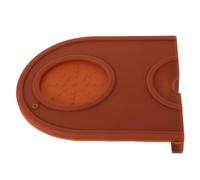 Espresso Tamping Mat for Coffee Machine, Heat Resistant Coffee Powder Press Pad, Small Brown Non-Slip Silicone Mat for Kitchen Countertop and Compact Tamping Station