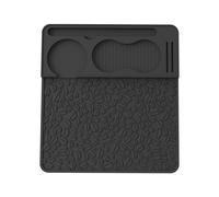 Espresso Tamping Pad Mat, Professional Silicone Espresso Specialist Station with Tool Slots, Heat Resistance Mat Black