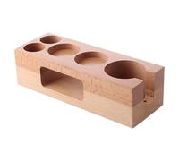 Espresso Tamping Station, 58mm Natural Wood Multifunctional Base, Espresso Machine Accessories, for Cafe Kitchen Counter Corner Morning Daily Brewing Coffee Bar Station