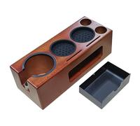 Espresso Tamping Station Tamper Box, 8 in 1 Espresso Knock Box And Tamp Station Coffee Organizer Box Fit for 58mm Espresso Tamper Distributor Portafilter Puck Screen Accessories Storage