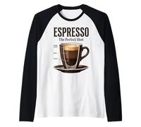 Espresso The Perfect Shot Barista Coffee Lover Raglan Baseball Tee