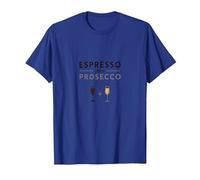 Espresso Then Prosecco: Chic Cafe Bar Wall T-Shirt, Men, Royal Blue, XX-Large