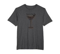 Espresso Yourself Coffee Lover Martini Glass Wordplay T-Shirt, Men's Big and Tall, Dark Heather Grey, 4X Tall