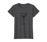 Espresso Yourself Coffee Lover Martini Glass Wordplay T-Shirt, Women, Dark Heather Grey, M