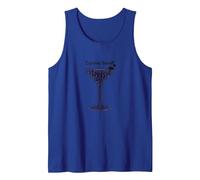 Espresso Yourself Coffee Lover Martini Glass Wordplay Tank Top, Men, Royal Blue, XL