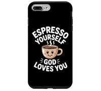 Espresso Yourself God Loves You Christian Case for iPhone 7 Plus/8 Plus