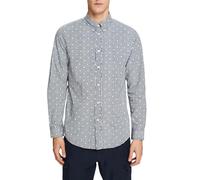 ESPRIT Men's 014ee2f312 Shirt, 400/Navy, L