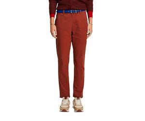 ESPRIT Basic Chino Trousers, 220/Rust Brown, 30W x 32L