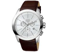 Esprit Collection Men's Quartz Watch with Black Dial Chronograph Display and Black Leather Strap EL900151004 Belos