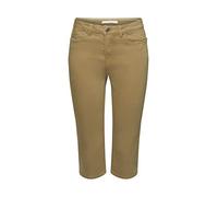 ESPRIT EDC Mid Rise Capri Jeans, Khaki Green, 12