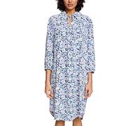 ESPRIT Floral Midi Dress with Bow Detail, White, 10
