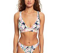 ESPRIT Floral Print Padded Bikini Top, Navy, 36 / 70C