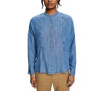 ESPRIT Women's 023ee1f305 Blouse, Blue Medium Washed, Large