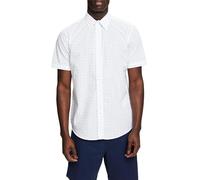 ESPRIT Men's 044ee2f321 Shirt, 100/White, L