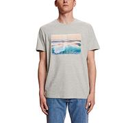 ESPRIT Men's 063cc2k310 T-Shirt, 044/Light Grey 5, XS