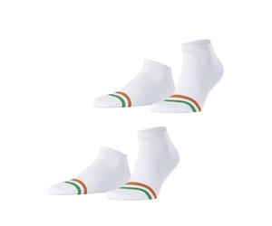 ESPRIT Men's Accent Stripe Multipack M Sn Cotton Low-Cut Patterned 2 Pairs Trainer Socks, White White-Mix 2020, 8.5-11