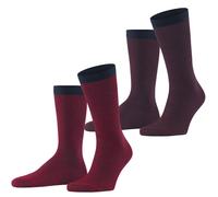 Esprit Mens Allover Stripe 2 Pack Socks - Red/Brown/Black