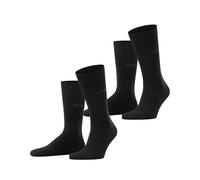 ESPRIT Men's Basic Easy Multipack M So Cotton Plain Socks 2 Pairs, Black 3000, 8.5-11