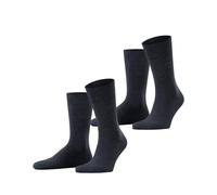 ESPRIT Men's Basic Easy Multipack M So Cotton Plain 2 Pairs Socks, Blue Navy Melange 6127, 5.5-8
