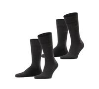 ESPRIT Men's Basic Easy Multipack M So Cotton Plain Socks 2 Pairs, Grey Anthracite Melange 3080, 11.5-14