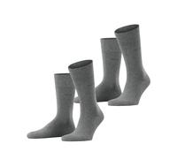 ESPRIT Men's Basic Easy Multipack M So Cotton Plain 2 Pairs Socks, Grey Light Melange 3390, 8.5-11