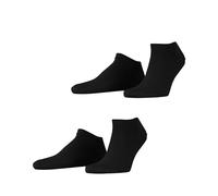 ESPRIT Men's Basic Uni Multipack M Sn Cotton Low-Cut Plain 2 Pairs Trainer Socks, Black 3000, 5.5-8