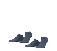 ESPRIT Men's Basic Uni Multipack M Sn Cotton Low-Cut Plain 2 Pairs Trainer Socks, Blue Light Denim 6660, 11.5-14