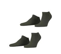 ESPRIT Men's Basic Uni Multipack M Sn Cotton Low-Cut Plain 2 Pairs Trainer Socks, Green Thymian 7821, 11.5-14