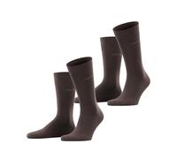 ESPRIT Men's Basic Uni Multipack M So Cotton Plain 2 Pairs Socks, Brown Dark 5230, 11.5-14