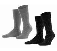 Esprit Mens Fine Dot 2 Pack Socks - Black