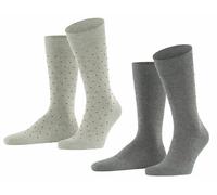 Esprit Mens Fine Dot 2 Pack Socks - Grey