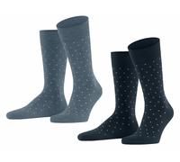 Esprit Mens Fine Dot 2 Pack Socks - Navy
