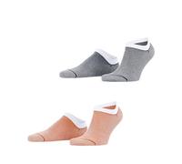 ESPRIT Men's Fine Stripe Multipack M Sn Cotton Low-Cut Patterned 2 Pairs Trainer Socks, Multicolor Black Orange 0140, 5.5-8