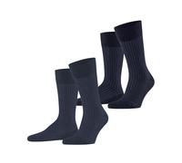 ESPRIT Men's Illusional Grid Multipack M So Cotton Patterned 2 Pairs Socks, Blue Navy Mix 0040, 5.5-8