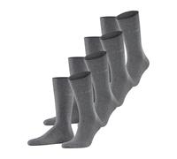 Esprit Mens Solid 4 Pack Socks - Light Grey Mel