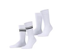 ESPRIT Men's Tennis Stripe Multipack M So Cotton Patterned 2 Pairs Socks, White White-Mix 2020, 8.5-11