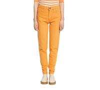 ESPRIT Mom Fit Twill Trousers, Golden Orange, 32W x 32L