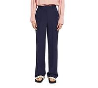 ESPRIT Retro High Waist Flared Trousers, Navy, 34W x 32L