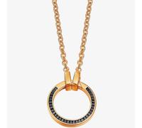 Esprit Rose Gold Plated Silver Black Cubic Zirconia Ring Pendant ELNL92249D800