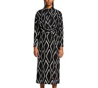 ESPRIT Shirt Blouse Dress with Print, Black, 14