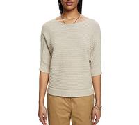 ESPRIT Short Sleeve Textured Knit Sweater, Dusty Green, L