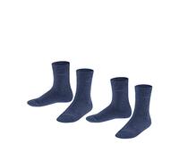 ESPRIT Unisex Kids Foot Logo 2-Pack Socks Breathable Cotton Reinforced Hard-Wearing Soft Flat Seam For Pressure-Free Toes Plain For Everyday Wear And School Multipack 2 Pairs