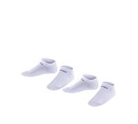 ESPRIT Unisex Kids Foot Logo Multipack K Sn Cotton Low-Cut Plain 2 Pairs Trainer Socks, White Off-White 2010, 9-11.5