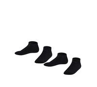 ESPRIT Unisex Kids Foot Logo Multipack K Sn Cotton Low-Cut Plain 2 Pairs Trainer Socks, Black 3000, 3-5