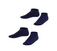 ESPRIT Unisex Kids Foot Logo Multipack K Sn Cotton Low-Cut Plain 2 Pairs Trainer Socks, Blue Marine 6120, 6-8.5