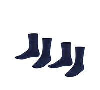 ESPRIT Unisex Kids Foot Logo Multipack K So Cotton Plain 2 Pairs Socks, Blue Marine 6120, 6-8.5