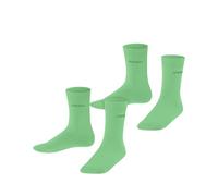 ESPRIT Unisex Kids Foot Logo Multipack K So Cotton Plain 2 Pairs Socks, Green Spring Bud 7521, 6-8.5