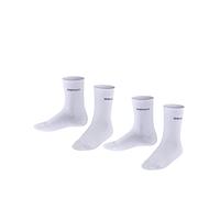 ESPRIT Unisex Kids Foot Logo Multipack K So Cotton Plain 2 Pairs Socks, White Off-White 2010, 9-11.5