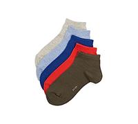 ESPRIT Unisex Kids Solid Mix Multipack K Sn Cotton Low-Cut Plain 5 Pairs Trainer Socks, Multicolor Blue Grey Red Mix 0020, 6-8.5