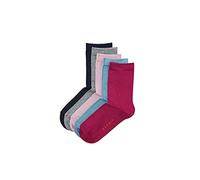 ESPRIT Unisex Kids Solid Mix Multipack K So Cotton Plain 5 Pairs Socks, Multicolor Black Blue Grey Red Pink 0010, 9-11.5